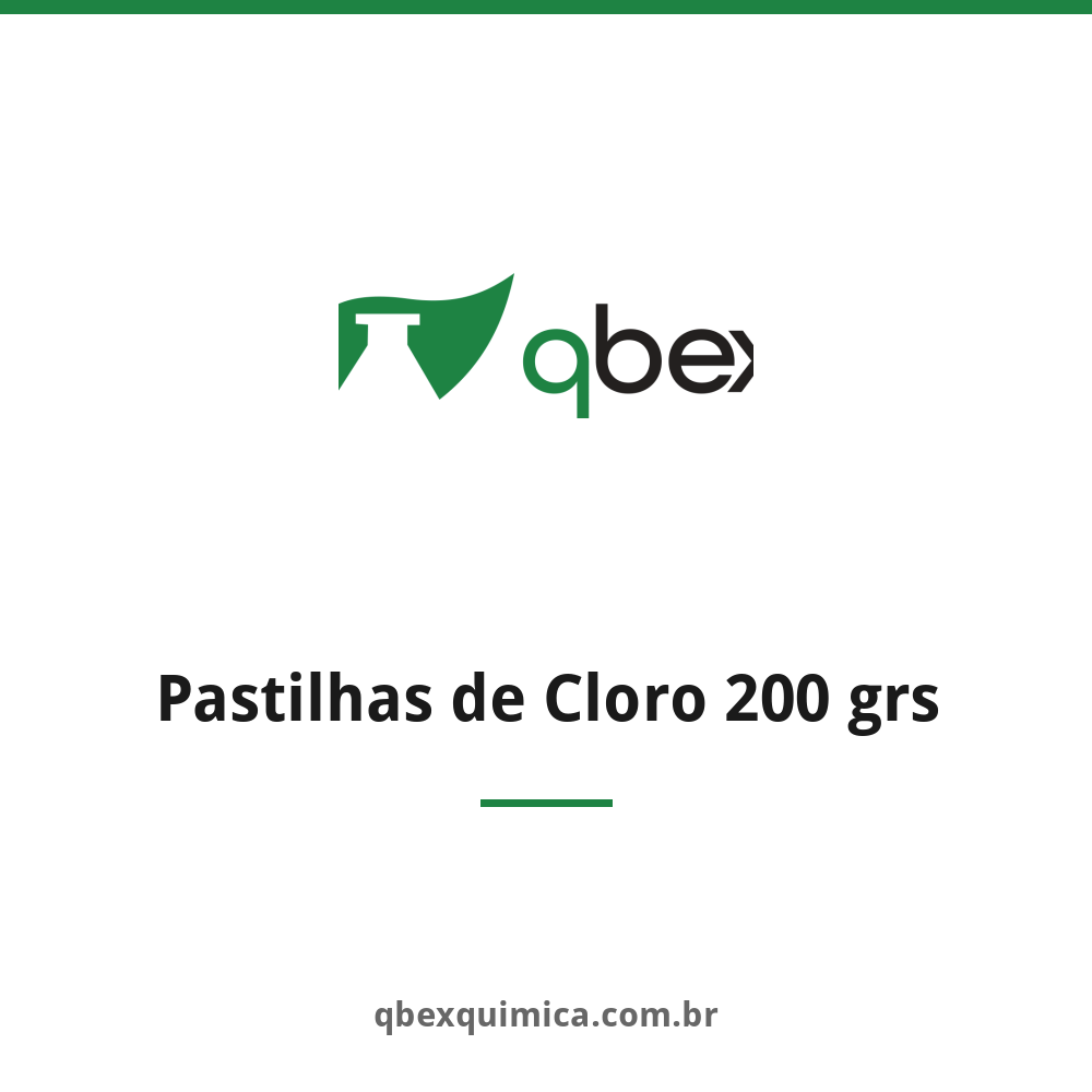 Pastilhas de Cloro 200 grs — QBEX Química, distribuidora no RJ
